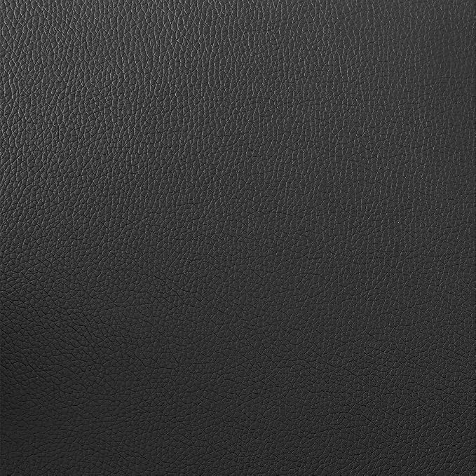 Armen Living Daphne Office Chair in Black Faux Leather and Chrome Finish, 33" x 21" x 20"