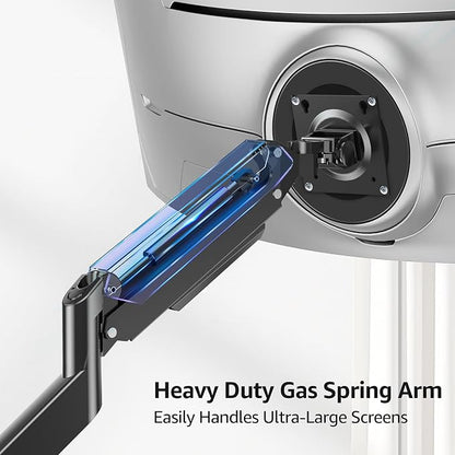 MOUNTUP Heavy Duty Monitor Arm for 49 inches, 44 lbs Curved Screens, Ultrawide Single Monitor Desk Mount, Monitors Stand for Samsung Odyssey G9 and More, VESA Mount with Clamp & Grommet Base