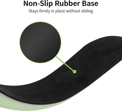 Bloss 2 Green Wrist Rest for Mouse & Keyboard, Ergonomic Wrist Support | Soft Memory Foam, Rubber Non-Slip, Wrist Rest for Mouse, Breathable, 1.2" Thick