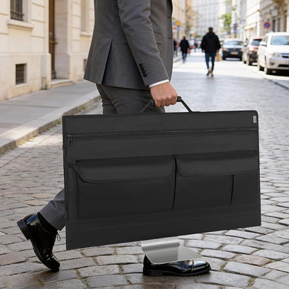 Monitor Carrying Case for 27 Inch Monitors/LCD Screens, Padded Protective Travel Bag with Handle & Multiple Pockets, Compatible with iMac 27, Desktop Monitor Dust Cover for Moving, Business Trip