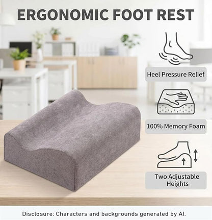 Work Foot Rest Under Desk,Comfort Foot Rest for Couch | Foot Rest For Under Desk at Work,At Soft Ergonomic Footrest,Support Foot Pillow,Heel Chair,Leg Elevation Pillow Dark gray