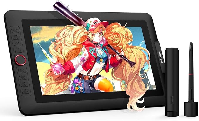 XPPen Drawing Tablet with Screen Full-Laminated Graphics Drawing Monitor Artist13.3 Pro Graphics Tablet with Adjustable Stand and 8 Shortcut Keys (16384 Levels Pen Pressure, 123% sRGB)