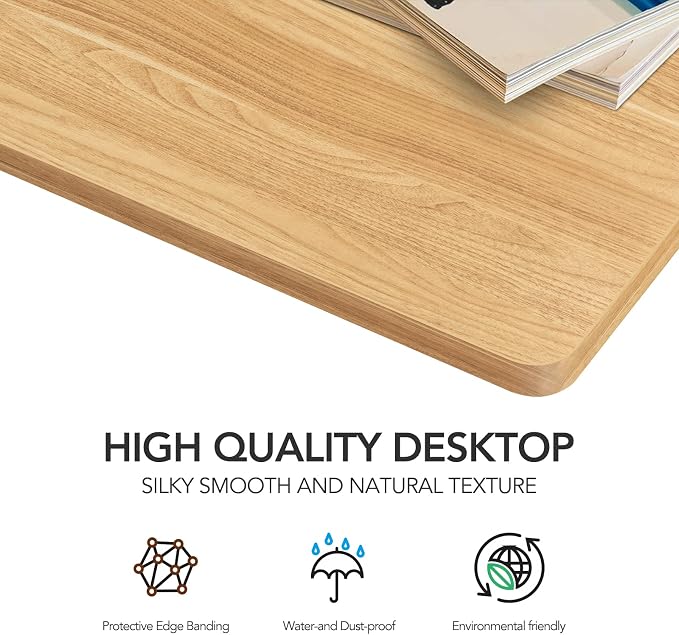 SANODESK Whole-Piece Particle Board Table Top for Standing Desk and Home Office Desk DIY, 48x24x1 Inch Maple Desk Top