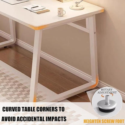 Modern Desk 31.5 Inch Computer Table Simple Style Office Writing Desk Industrial Office Table White