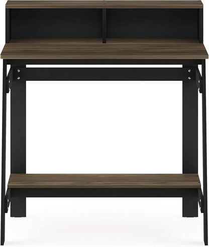 Furinno Simplistic A Frame Computer Desk, 17.9"D x 31.6"W x 35.5"H, Columbia Walnut