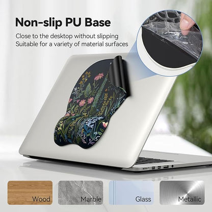 TECKNET Gel Mouse Pad with Wrist Rest, 3 in 1 Keyboard Wrist Rest for Pain Relief, Non-Slip PU Base & Easy Typing, Ergonomic Mousepad Set for Office & Home