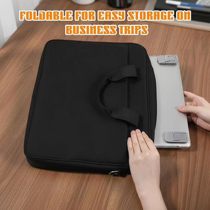 2Pcs Plastic Portable Keyboard Riser for Desk, Mini Foldable Laptop Keyboard Stand with 2 Angle Settings and Self-Adhesive Foldable Feet Adjustable Ergonomic Notebook Holder for Most Keyboards(Sliver)