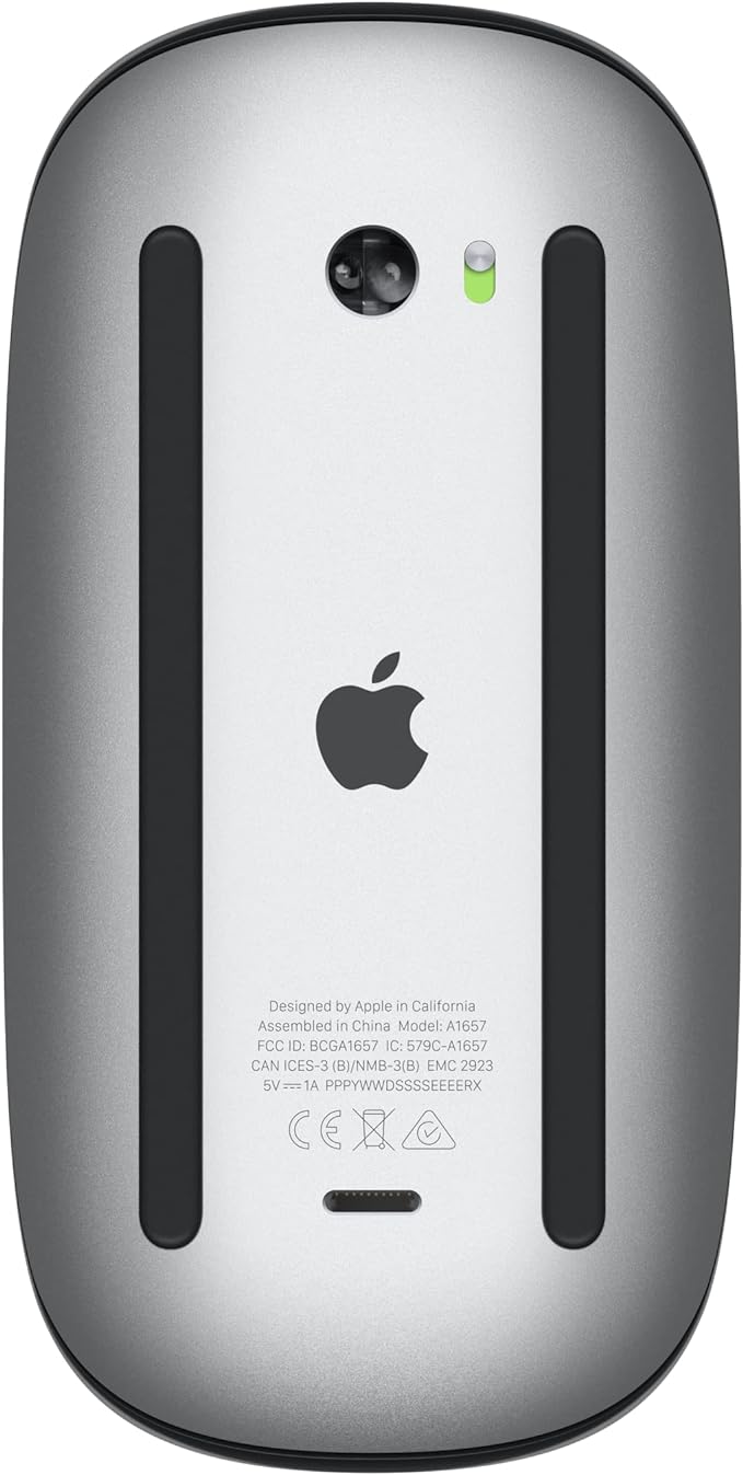 Apple Magic Mouse  (Wireless, Rechargable) - Black Multi-Touch Surface (Renewed)