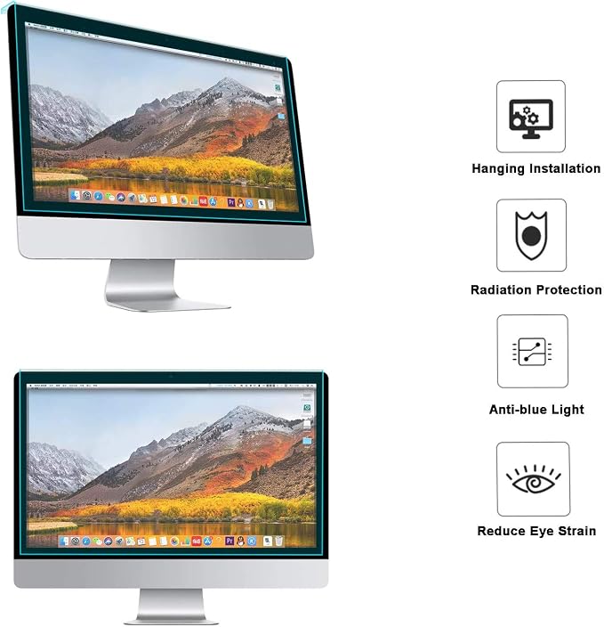 MOSISO 30-32 inch Computer Blue Light Blocking Screen Protector Anti-UV Eye Protection Filter Film Panel for Diagonal 30,31,31.5,32 inch 16:9 Widescreen Desktop PC LED Monitor(28.27x16.57 inch/L x W)