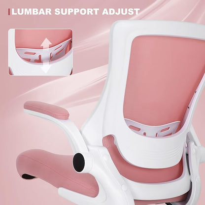 Misolant Tall Office Chair, Drafting Chair for Standing Desk, High Office Chair with Adjustable Lumbar Support, Flip-up Arm and Footrest Ring, Tall Drafting Chair for Bar Height Desk
