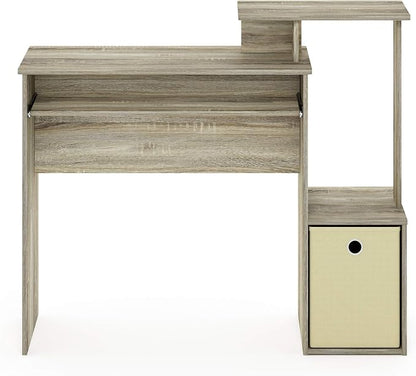 Furinno Econ Multipurpose Home Office Computer Writing Desk, Sonoma Oak/Ivory