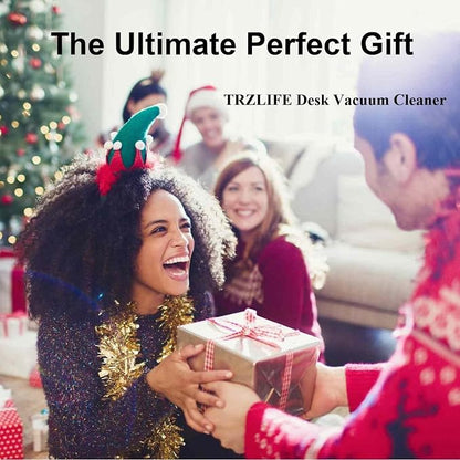 TRZLIFE USB Desk Vacuum, Office & Home Desktop Cleaner, Ideal Gift | Type-C cordless mini vacuum, strong suction for office desks & home countertops. Sleek office-home accessory for holiday gift
