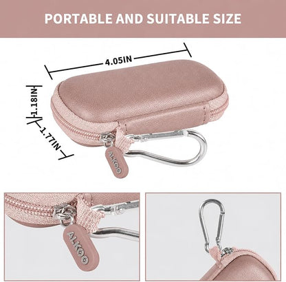 USB Flash Drive Case, SD Card Holder Compatible with Thumb Drive, Memory Cards, SDXC SDHC Storage Bag, Electronic Accessories Organizer for SanDisk for Samsung for Inland (Rose Gold)