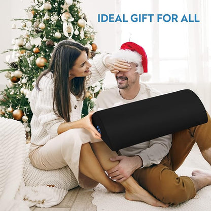 StepLively Foot Rest Ergonomic Pillow for Under Desk at Work, Anti-Fatigue Footrest Support Pillow for Fatigue & Pain Relief, Comfortable for Office Chair, Car Seat & Gaming Chair - Black, Large