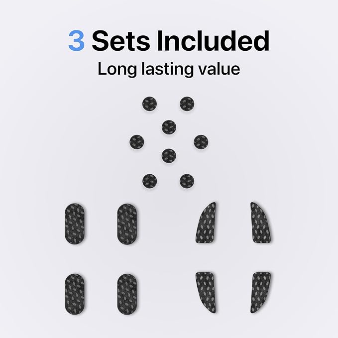 Adhesive Mouse Pad, 3 Pack - Minimalist Mousepad, Universal