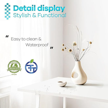 Kaboon 55x27.5 in White Tabletop, Wood Desktop One Piece, Reversible Melamine Countertop for Home and Office