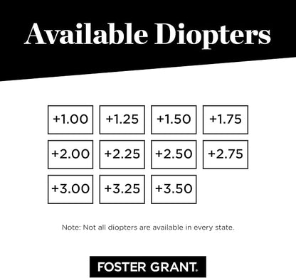 Foster Grant Men's Paolo Square Reading Glasses
