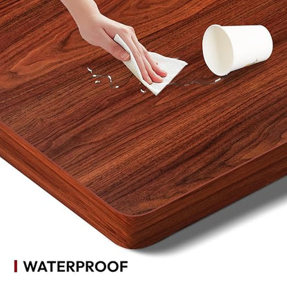 SANODESK Universal Tabletop 55"x28"x1" Thickness One-Piece Table Top Rectangular Particle Board for Standing Desk and Home Office Countertop DIY,Mahogany Desk Top