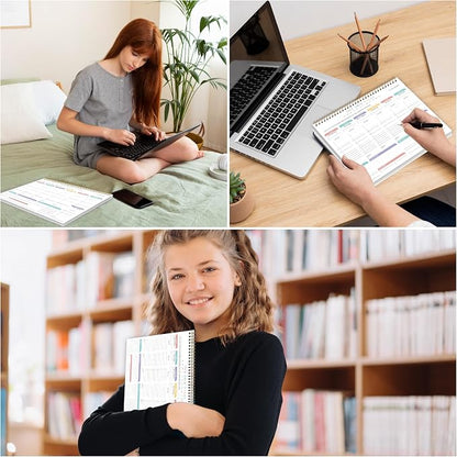 2PC Weekly To Do List Notepad with 52 Undated Sheets（8.5"×11"）- Undated Weekly Desk Planner for Women & Man, School/Office Supplies