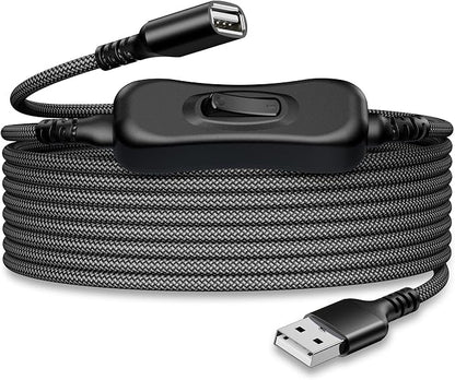 Itramax USB On Off Switch Cable,USB Extension Cable Support Data and Power 3.3FT/1M,Inline Power Switch,Male to Female with Toggle Switch for LED Lamp,LED Light Strips,Driving Recorder
