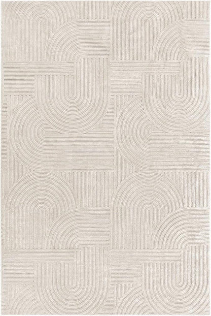 Pauwer 6x9 Washable Area Rugs for Living Room Modern Beige Solid Color Soft Fluffy Rugs for Bedroom Non Slip Boho Accent Indoor Mat Floor Carpet Cover for Kids Room Dining Room Kitchen Office