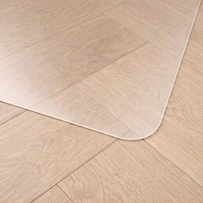 Marvelux Office Chair Mat for Hardwood Floors 30" x 48" Clear PVC Hard Floor Protector Mat for Under Desks, Rectangular Vinyl Floor Mat for Computer Desks and Gaming Chairs, Shipped Flat