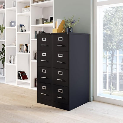 Staples Vertical File Cabinet for Letter/Legal Files, 4-Drawer, Letter/Legal Compatible, Black