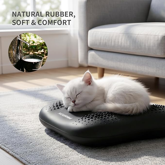 Lumbar Support Pillow, Inflatable Rubber Lumbar Pillow for Lower Back Pain Relief - Car Back Cushion for Driving Seat, Office Chair, Back Support Stretcher, Waterproof, Adjustable Thick, 12''Lx 14''H