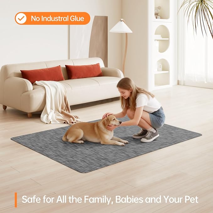 Office Chair Mat, 30" x 48" Computer Chair Mat for Hardwood Floor, Non-Curve Anti Slip Hard Floor Protector for Rolling Chair, PVC Mat Desk Rug for Home Office