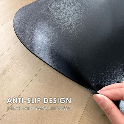 Kuyal Chair mat for Hardwood Floor 46 x 46 inches Rectangle Floor Mats Wood/Tile Protection Mat for Office & Home, Black