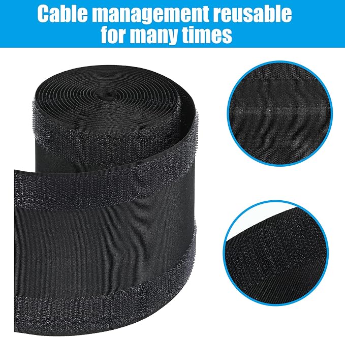 WILLBOND Carpet Cord Cover Cable Protector Floor Cover Cable Protector Management Only for Commercial Office Carpet(29.53 ft,Black)