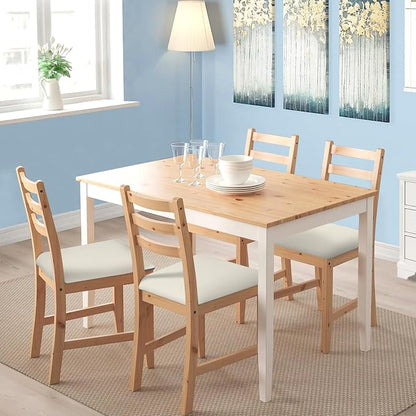 SearchI Cool Fabric Seat Covers for Dining Chairs, 4 Pack Water Repellent Dining Room Chair Seat Covers, Kitchen Chair Seat Covers Protectors(Beige)