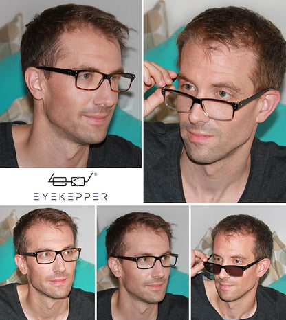 Eyekepper Vintage Reading Sunglasses for Men - 5 Pack Grey Tinted Lens Readers +2.25