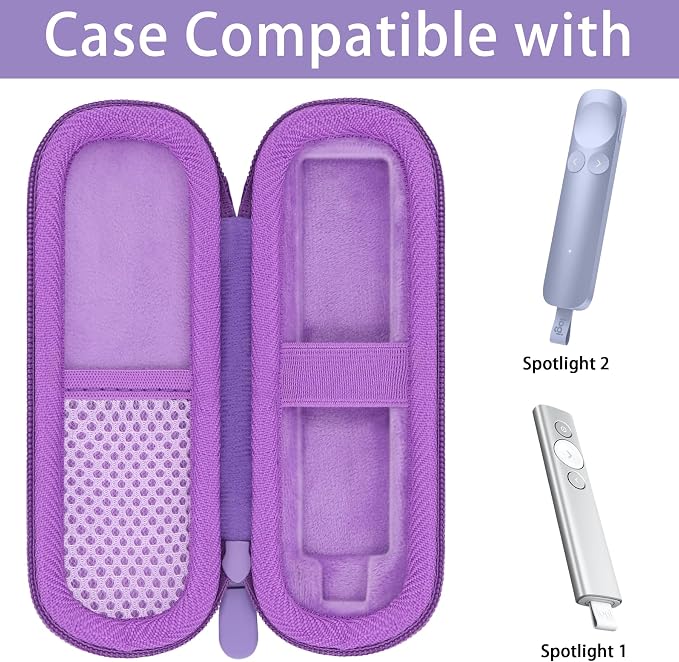 co2CREA Hard Case Replacement for Logitech Spotlight 2/1 Presentation Remote Presenter Clicker, Purple