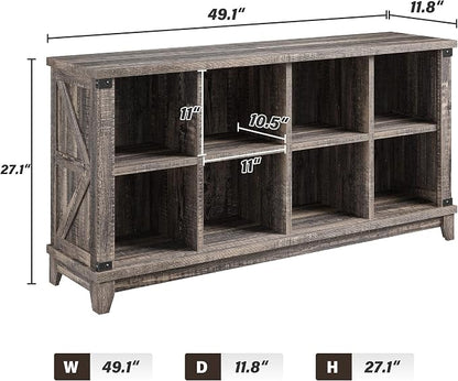 EnHomee 8 Cube Storage Organizer and Shelves, Cube Shelf Bookshelf for Home and Bedroom, Black Oak