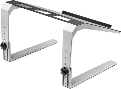 StarTech.com Adjustable Laptop Stand - Heavy Duty Steel & Aluminum - 3 Height Settings - Tilted - Ergonomic Laptop Riser for Desk (LTSTND)