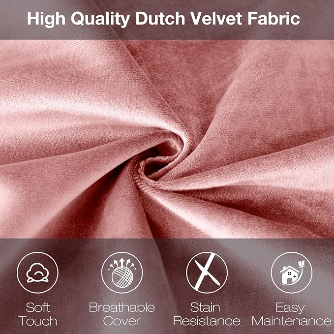 WhatsBedding 3 ft Bean Bag Chair,Large Bean Bag Chairs for Adults with Memory Foam Filling,Lazy Bean Bag Sofa for Living Room,Ultra Soft Velvet Fabric,Pull-Handle,Side-Pocket - 3 Foot,Pink