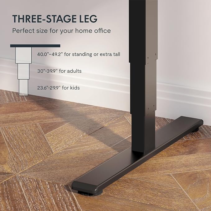 FLEXISPOT E6 Bamboo 3-Stage Dual Motor Electric Standing Desk 60 x 30 Sit Stand Up Desk, Holds 220 lbs, Adjustable Height w/Memory Presets, Solid Walnut Bamboo Desktop & White Frame, Ships in 2 Boxes