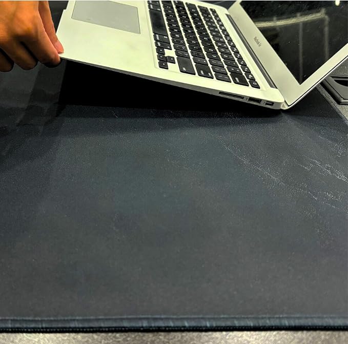Black Stone Mouse Pad – Extra Large Desk Mat for Keyboard and Mouse | Minimalist Gaming Mouse Pad, Laptop Desk Mat, Non-Slip Rubber Base, Modern Workspace Accessory