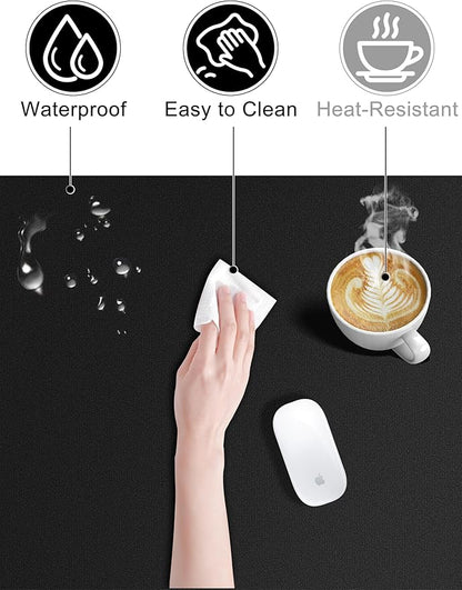 TopMade Mouse Pad with 15W Wireless Charging, Removable 8-Digit Solar Calculator, Exact Large Desk Pad, Waterproof Mousepad Home Office Desk Mat (Includes 20W PD Power Adapter & 6.56ft Woven Cable)