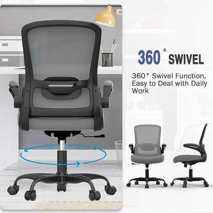 Mimoglad Home Office Desk Chair (Modern, Graphite)