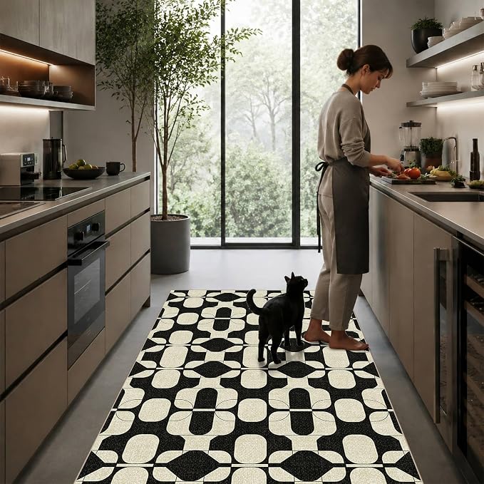 Latte&Fog 4x6 Rug for Living Room, Modern Abstract Washable Area Rug, Boho Non Slip Low Pile Throw Carpet for Indoor Bedroom, Dining Room, Office, Dorm, Classroom, Farmhouse and Kids Room