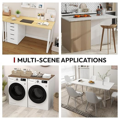 SANODESK Universal Tabletop 40"x24"x1" Thickness One-Piece Table Top Rectangular Particle Board for Standing Desk and Home Office Countertop DIY,White Desk Top
