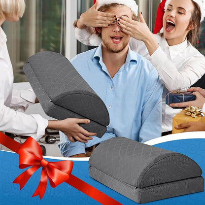 CushZone Foot Rest,Desk & Gaming Accessories,Foot Rest for Under Desk at Work,Comfortable Footrest with 2 Adjustable Heights & Removable Cover, Office Desk Accessories（Gray-20 in）