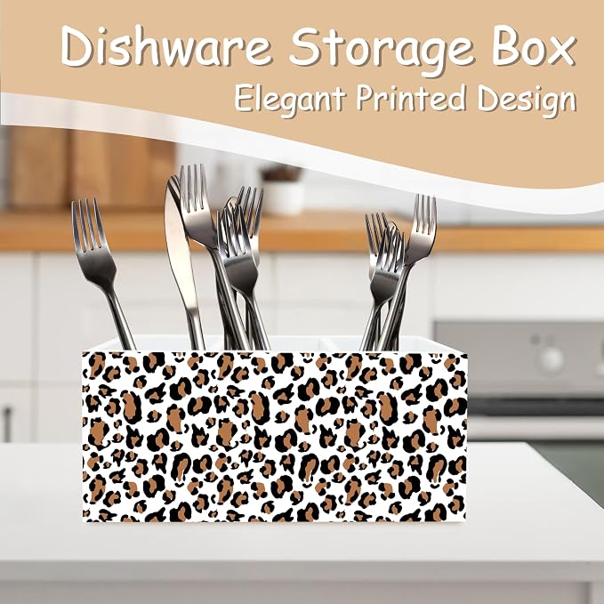 Leopard Print Pen Pencil Holder Organizer for Desk, Leopard Print Girly Office Room Home Decor, Preppy Cheetah Makeup Brush Toothbrush Holder Organizer for Bathroom Desk Accessories
