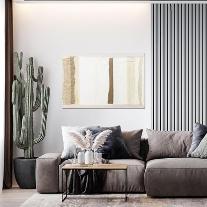 Canvas Wall Art Decor Large Wall Art for Living Room Brown And White Wall Art Decor Artwork for Walls Oversized Abstract Wall Art Prints Canvas Art Wall Decor 32"X48" Bedroom Office Wall Decor