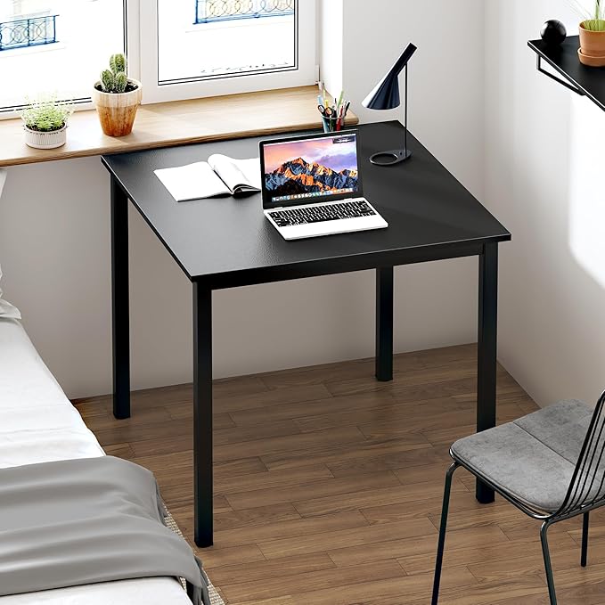 SogesHome 31.5inches Computer Desk PC Desk Office Desk Workstation for Home Office Use Writing Table, Black(31.5''Lx31.5''W)