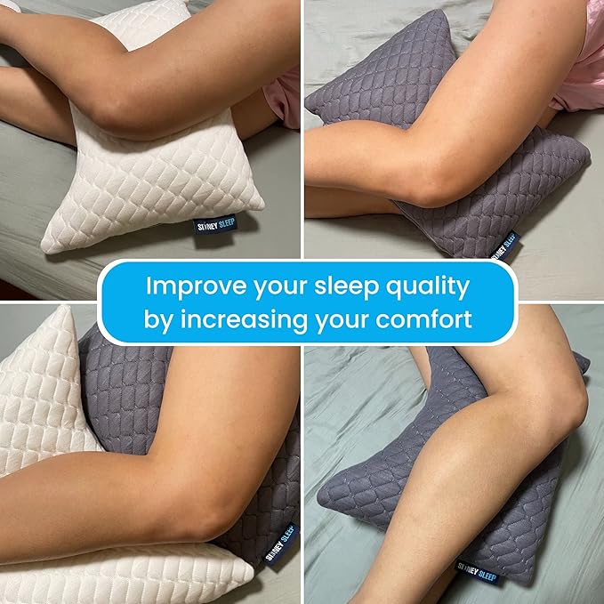 Sidney Sleep Set of 2 Mini Travel Size Neck Pillows - Knee Pillow - Back Lumbar Support - Curved Bed Pillow - 14 x 19 Inches - Adjustable Loft - Carry Backpack Included (White 2 Pack Mini)