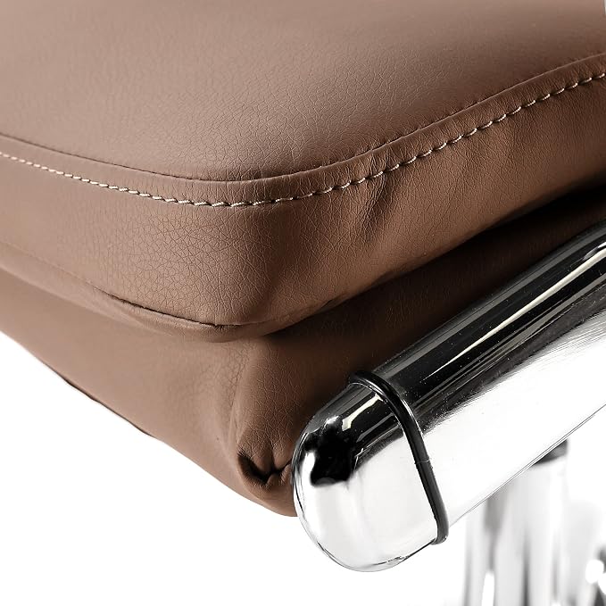 Bush Home Somerset High Back Leather Executive Office Chair in Saddle Tan