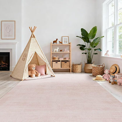 BILEEHOME Abstract Pink Area Rugs 5x8 for Living Room,Washable Non Slip Rug for Bedroom Kids Room